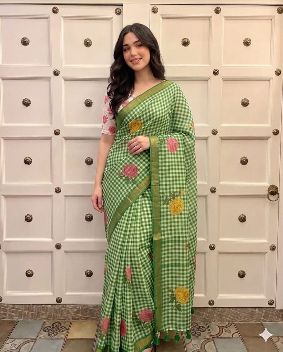 CHECKED sarees