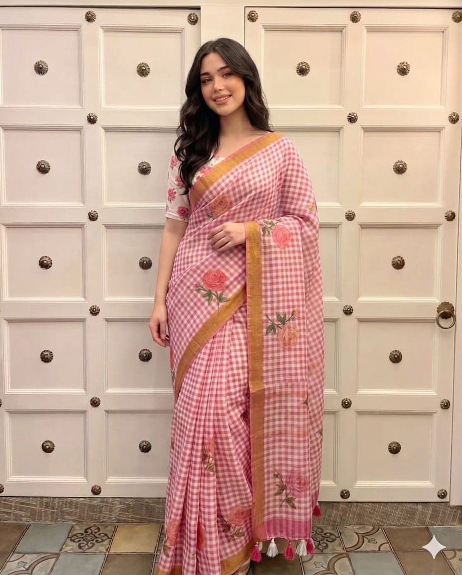 CHECKED sarees