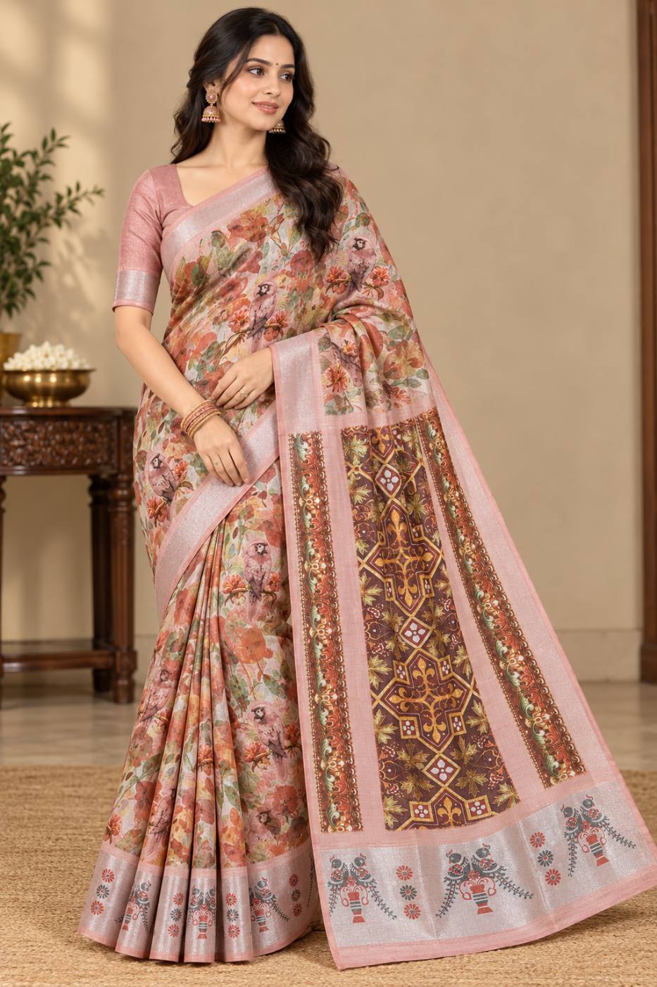 CRYSTAL SILVER SAREE